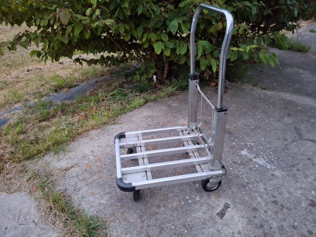 Karretje, platte kar, magazijnkar, platformtrolley, Minder dan 60 liter, Ophalen of Verzenden, Gebruikt, Transportkar