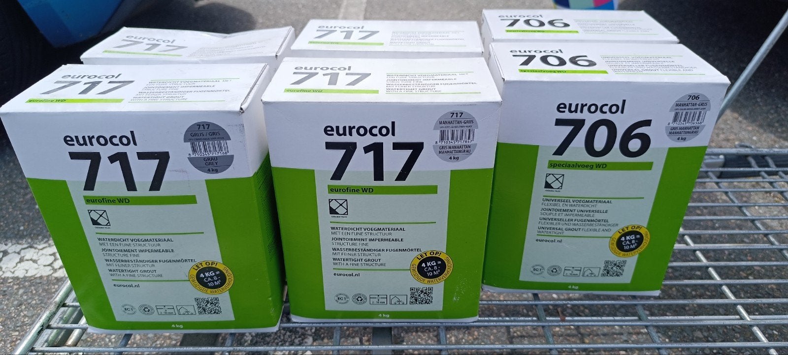 Eurocol 717 en 706 voegmiddel, Doe-het-zelf en Verbouw, Overige materialen, Overige typen, Nieuw, Minder dan 20 cm
