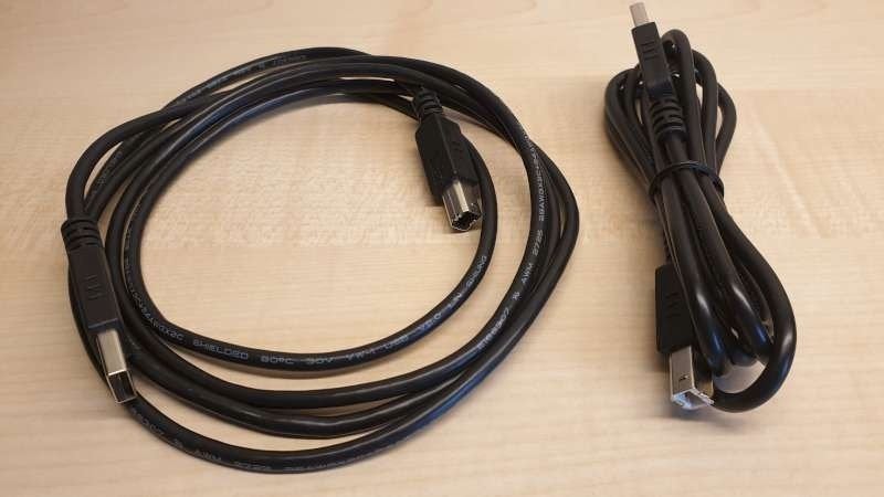 2 USB Type A naar USB Type B conversie kabels, beide nieuw !, Ophalen of Verzenden, Nieuw