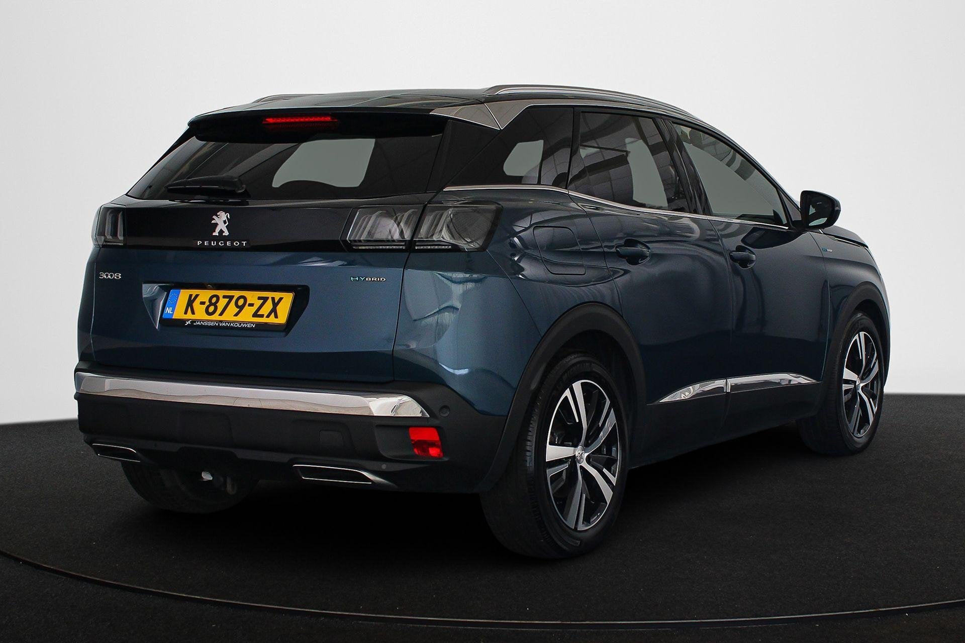 Peugeot 3008 1.6 HYbrid 225 GT 1e Eigenaar Trekhaak Stoelver, Automatische klimaatregeling, Euro 6, Blauw, Bedrijf