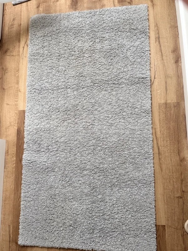 Grijs tapijt voor badkamer, hal en kamer, Zo goed als nieuw, Grijs, Rechthoekig, 50 tot 100 cm