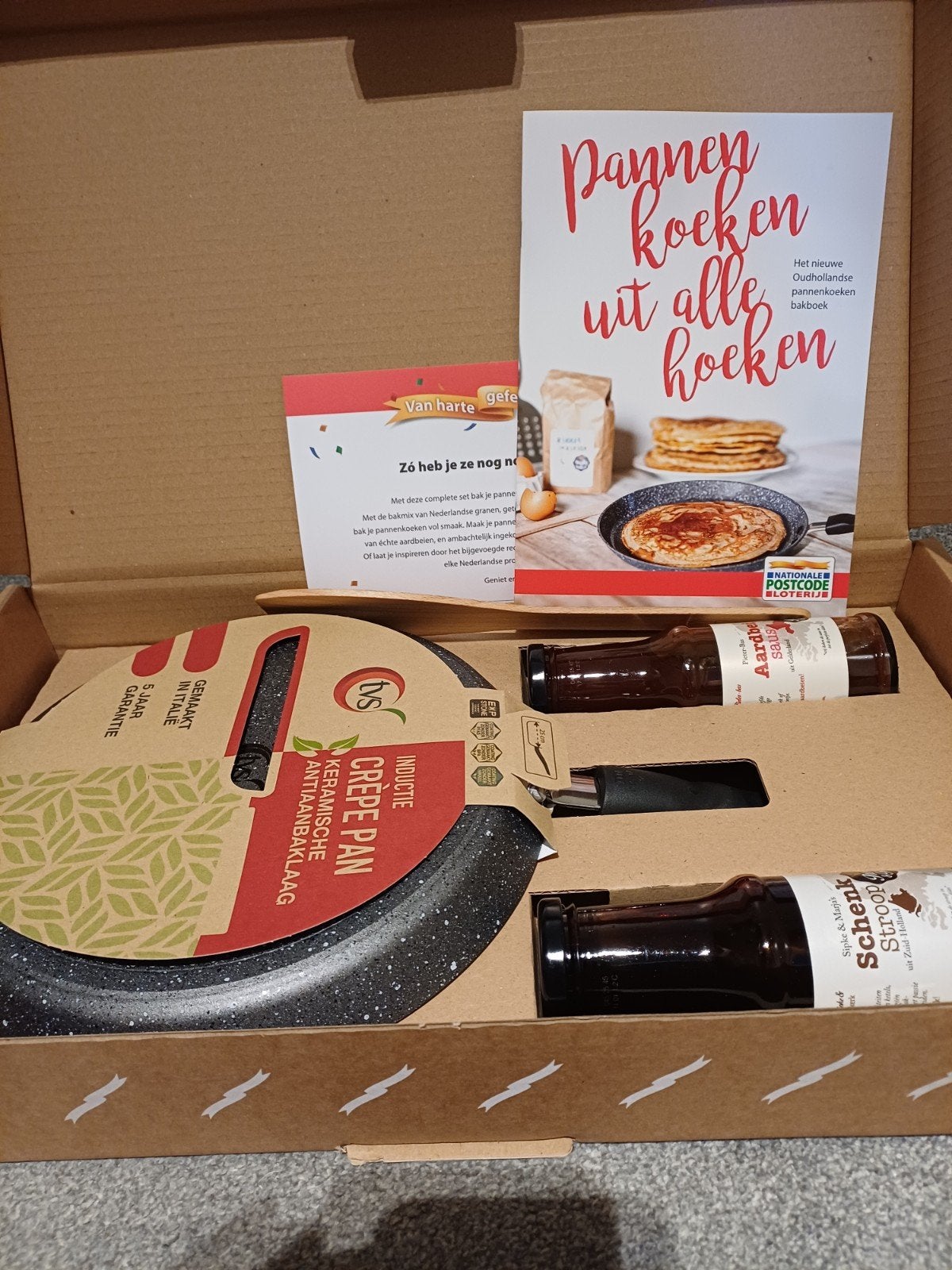 Pannenkoek set met stroop en aardbeisaus - Nieuw!, Overige typen, Ophalen of Verzenden, Nieuw