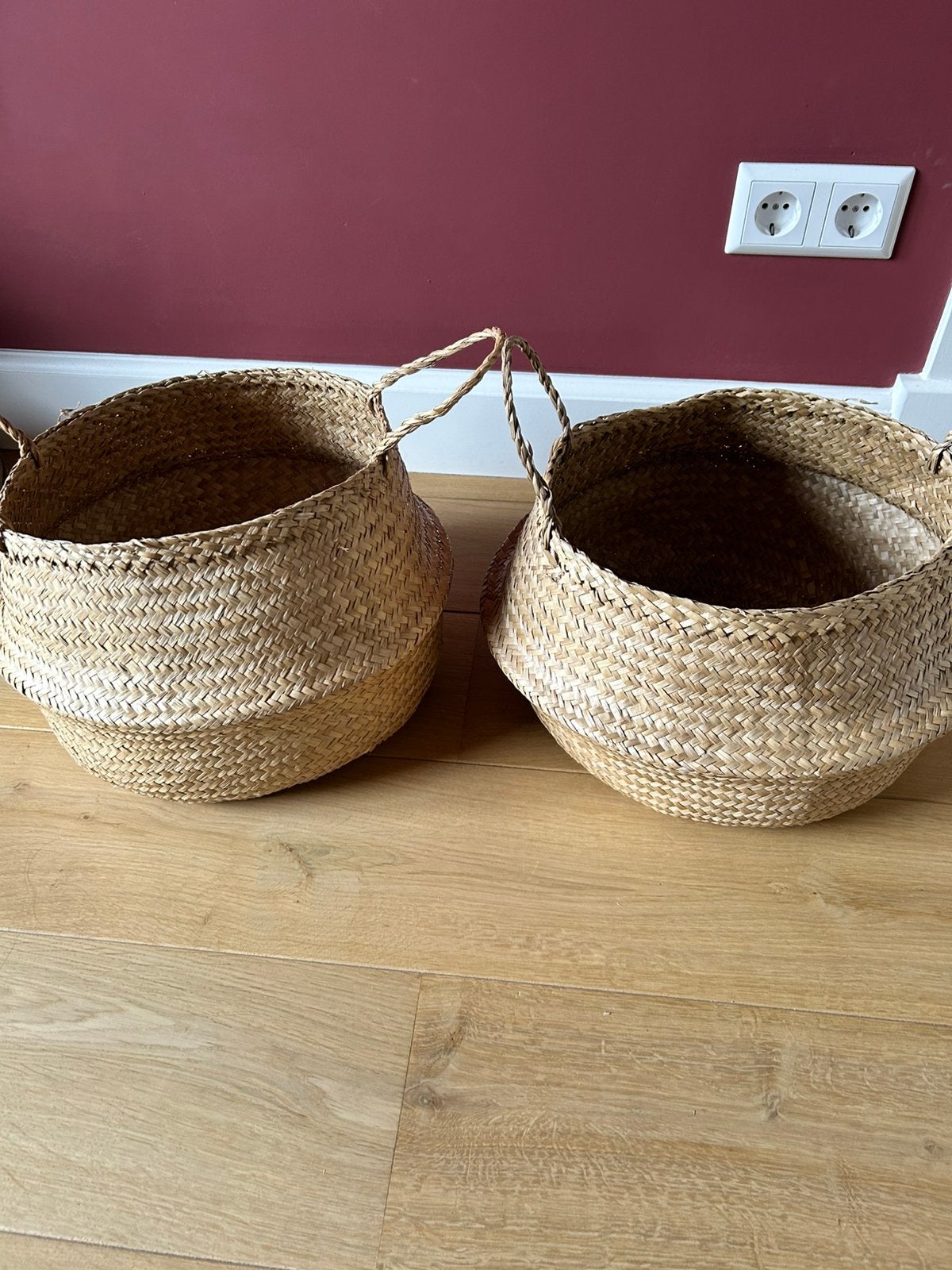 2 manden Ikea 25 cm, Ophalen, Mand, Rond, Zo goed als nieuw