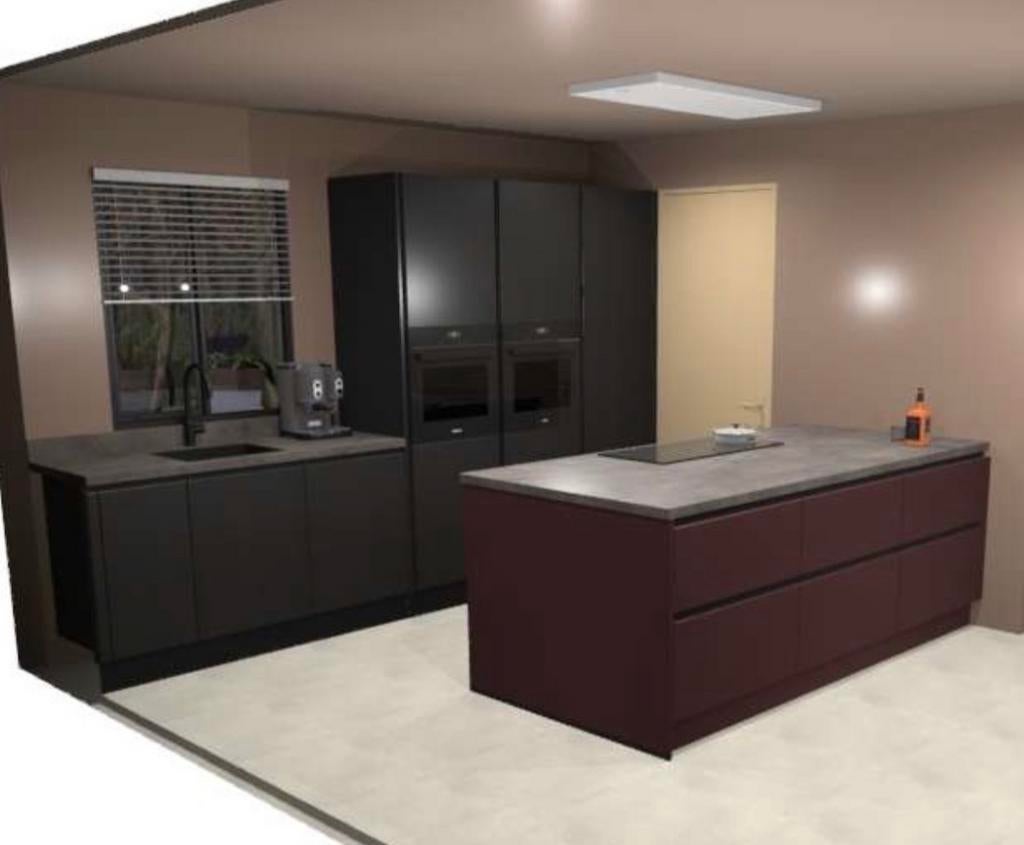 Keukenbladen met kookplaatuitsparing en spoelbak ongebruikt, Huis en Inrichting, Keuken | Keukenelementen, Ophalen, 75 cm of meer