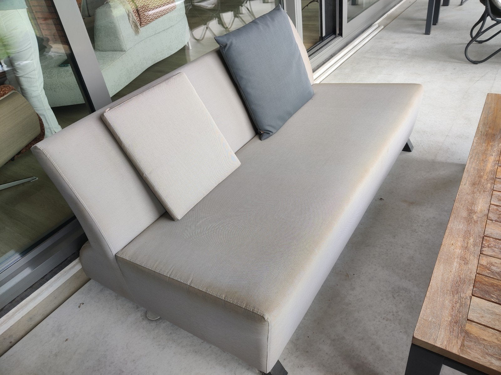 Gebruikte loungeset voor buiten, Tuin en Terras, Kunststof, Gebruikt, Loungeset, Bank