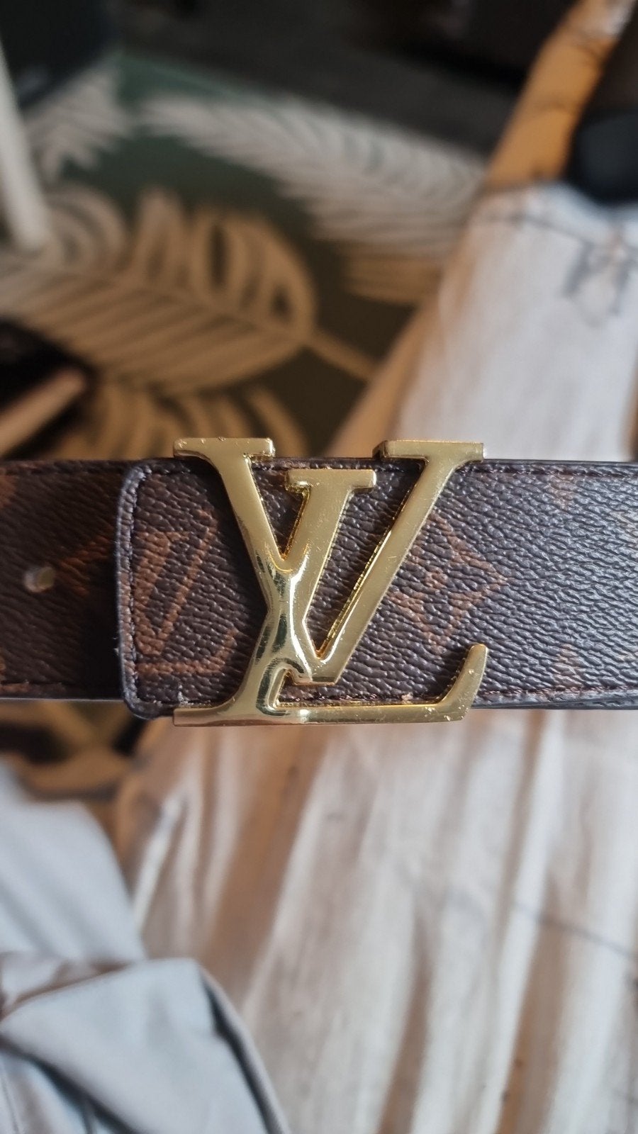 Louis Vuitton Riem - Bruin Monogram - Maat 110, Echt leder, Louis Vuitton, Heupriem, Ophalen of Verzenden
