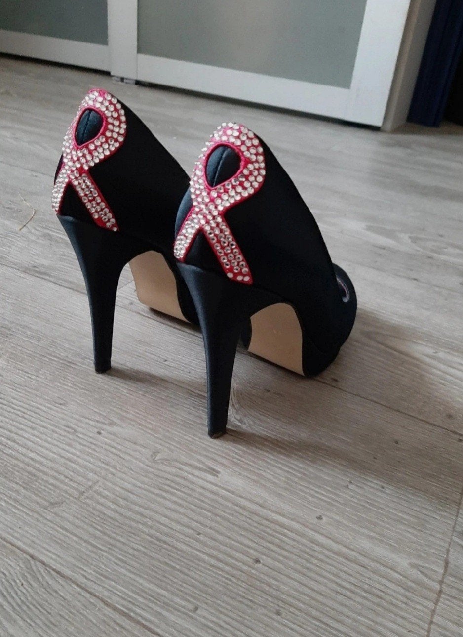 manfield pumps met strass, Ophalen of Verzenden, Zo goed als nieuw, Zwart
