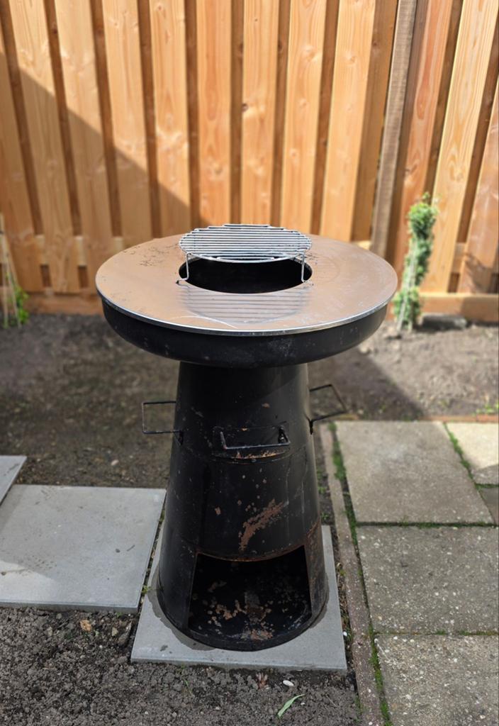 Vuurton / Vuurkorf met grillrooster, Tuin en Terras, Ophalen, Gebruikt, Vuurton