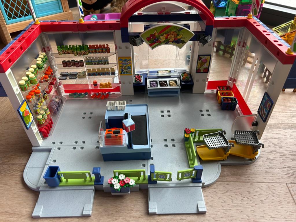 Playmobil Supermarkt incl, Kinderen en Baby's, Speelgoed | Playmobil, Ophalen of Verzenden, Gebruikt