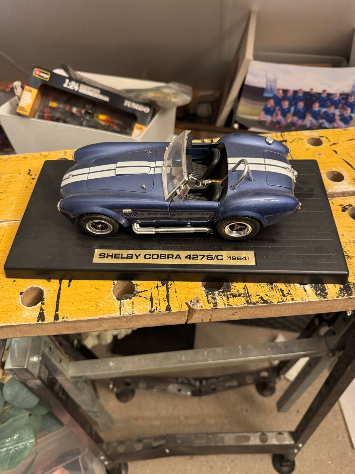 Shelby Cobra 427S/C (1964) modelauto - Blauw, Ophalen, Zo goed als nieuw, Auto, Overige merken