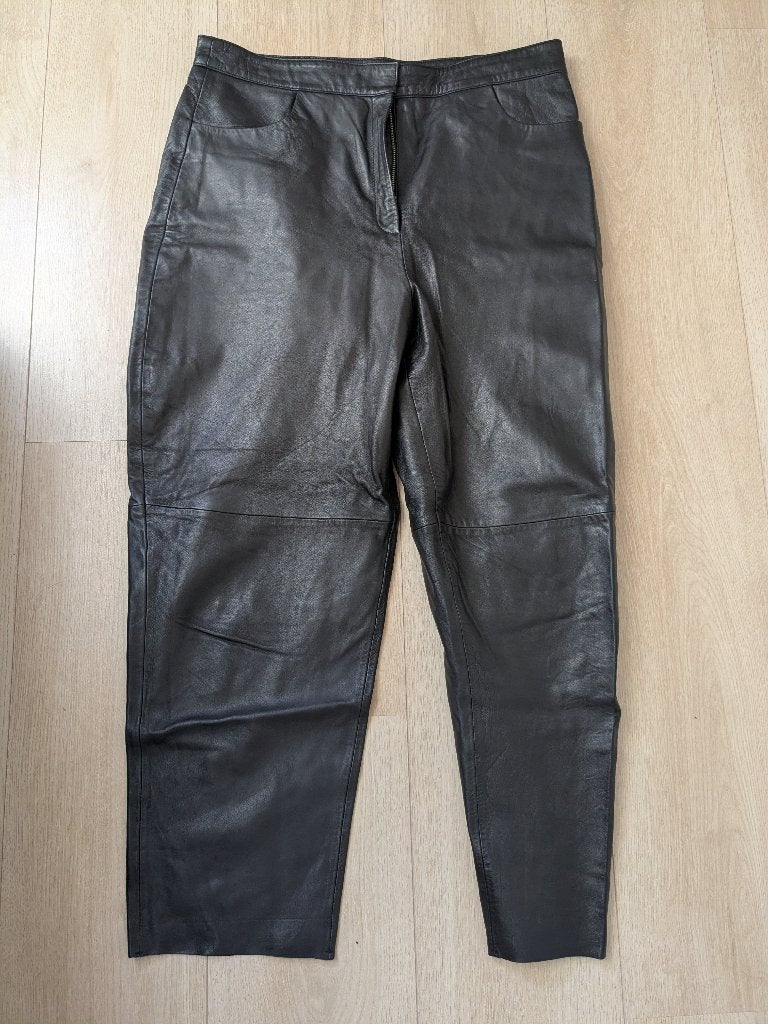 Echte lederen broek maat 40, Kleding | Dames, Maat 38/40 (M), Zwart, Selected Femme, Ophalen of Verzenden