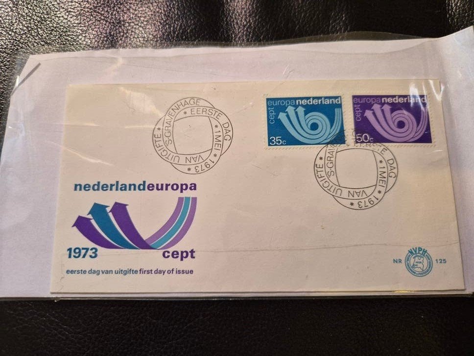 Eerste Dag Enveloppe (FDC) Europa CEPT 1973 Nederland, Ophalen of Verzenden