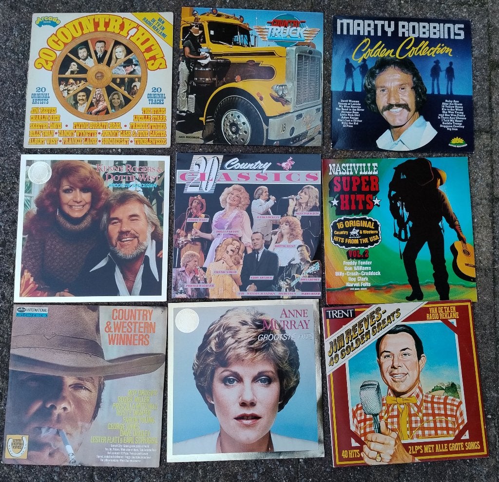 Country LP-s 9 stuks in 1 koop DIVERSE ARTIESTEN, Cd's en Dvd's, Ophalen of Verzenden, Zo goed als nieuw, 12 inch, LP