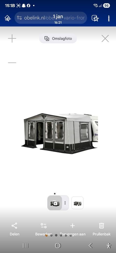 Nieuwe voortent Vario Front, Caravans en Kamperen, Ophalen of Verzenden, Nieuw