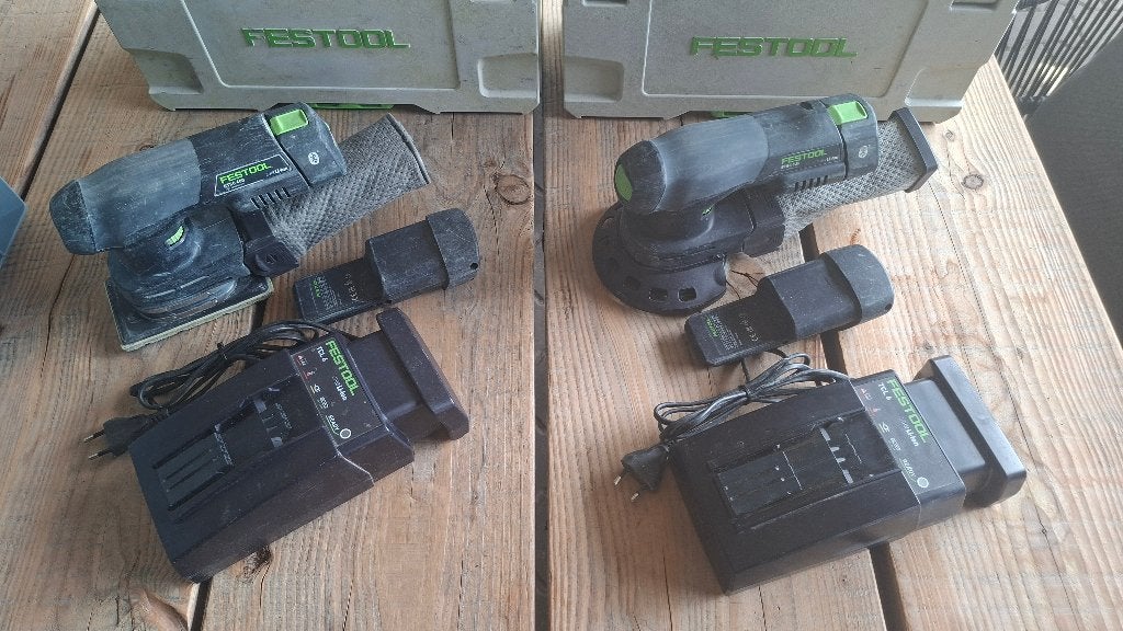 Festool RTSC en ETSC Accu schuurmachine Rechthoek en Rond., Doe-het-zelf en Verbouw, Gereedschap | Schuurmachines, ., Ophalen of Verzenden