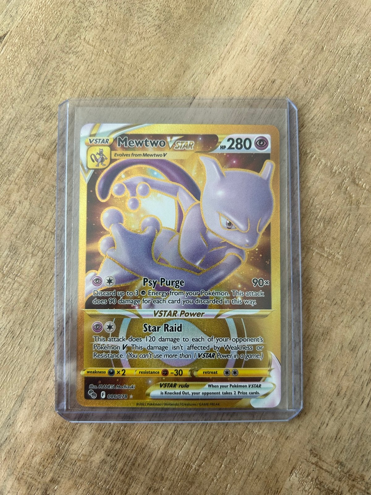 Mewtwo VSTAR 086/078, Ophalen of Verzenden, Zo goed als nieuw, Losse kaart, Foil