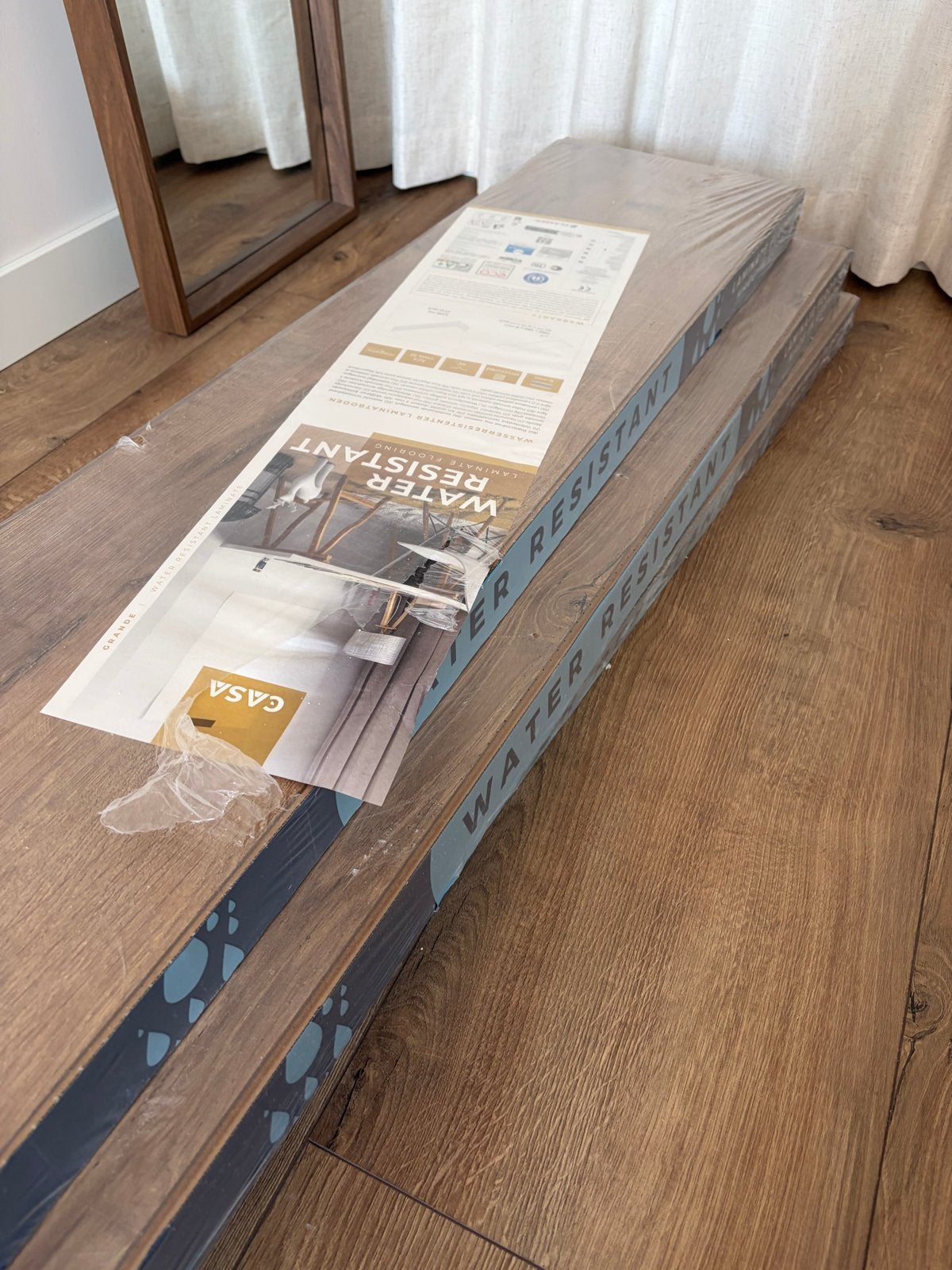 3 pakken Casa Laminaat - Waterbestendig, Ophalen, 50 tot 150 cm, Nieuw, 5 tot 10 m²