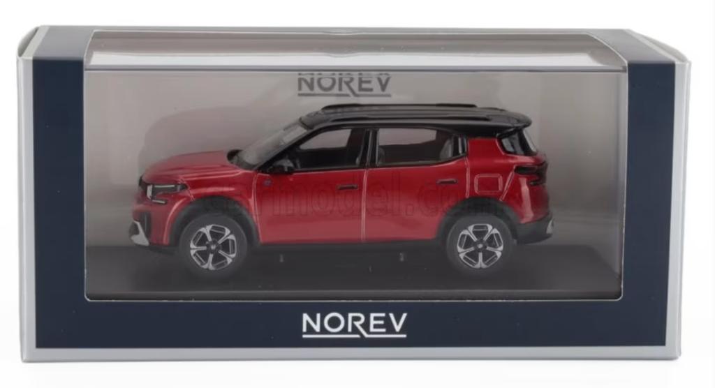 Citroen C3 Aircross 2025 Rood & Zwart 1:43 NOREV ref 155341, Hobby en Vrije tijd, Modelauto's | 1:43, Verzenden, Nieuw, Auto, Norev