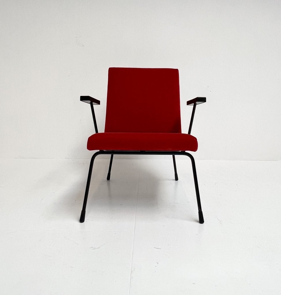Gispen 1407 fauteuil van Wim Rietveld, 1954, Gebruikt, Minder dan 75 cm, Design, Ophalen of Verzenden