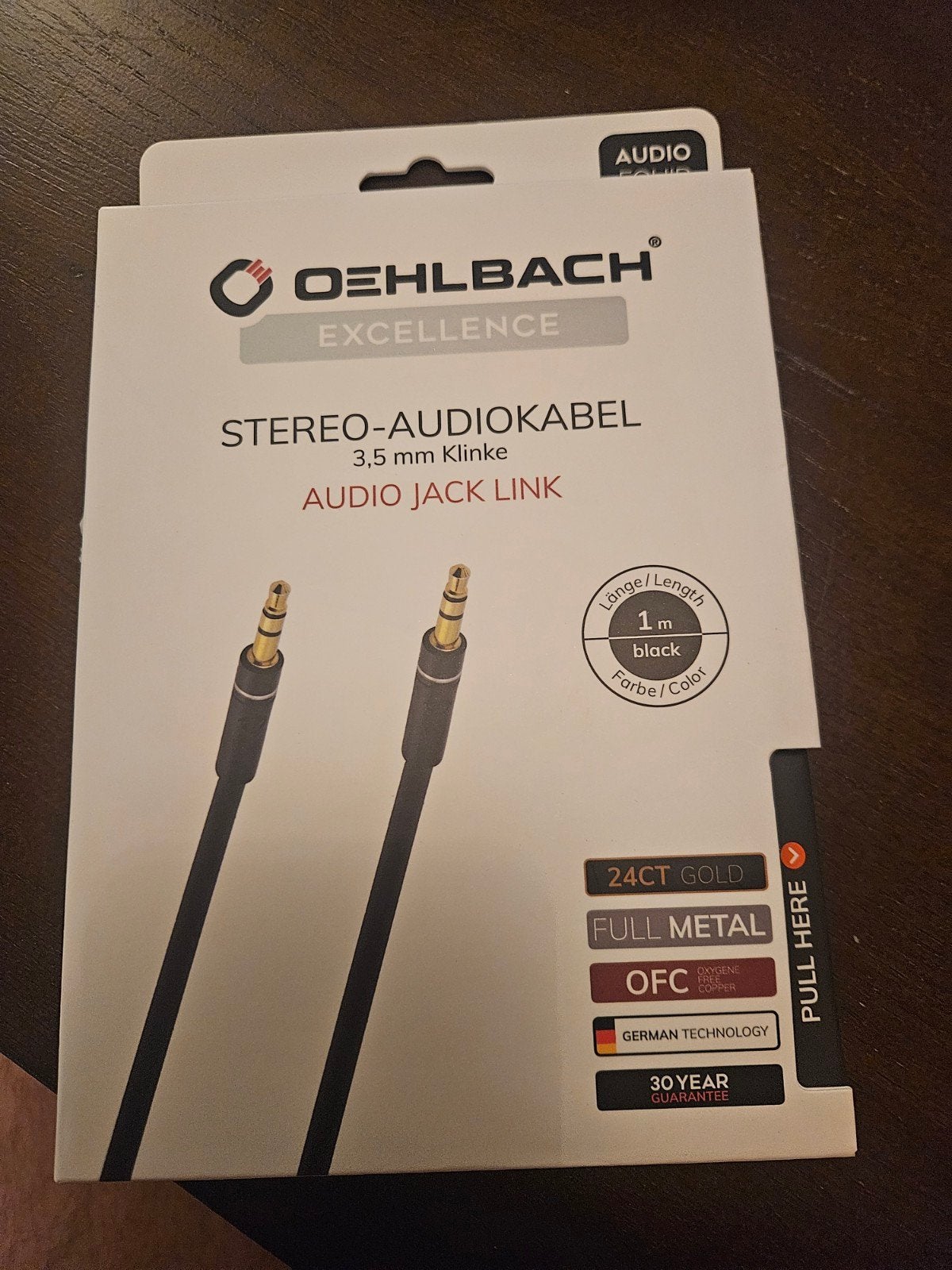 Oehlbach stereo-audiokabel 3.5 mm 1M 24k, Audio, Tv en Foto, Ophalen of Verzenden, Nieuw, Minder dan 2 meter