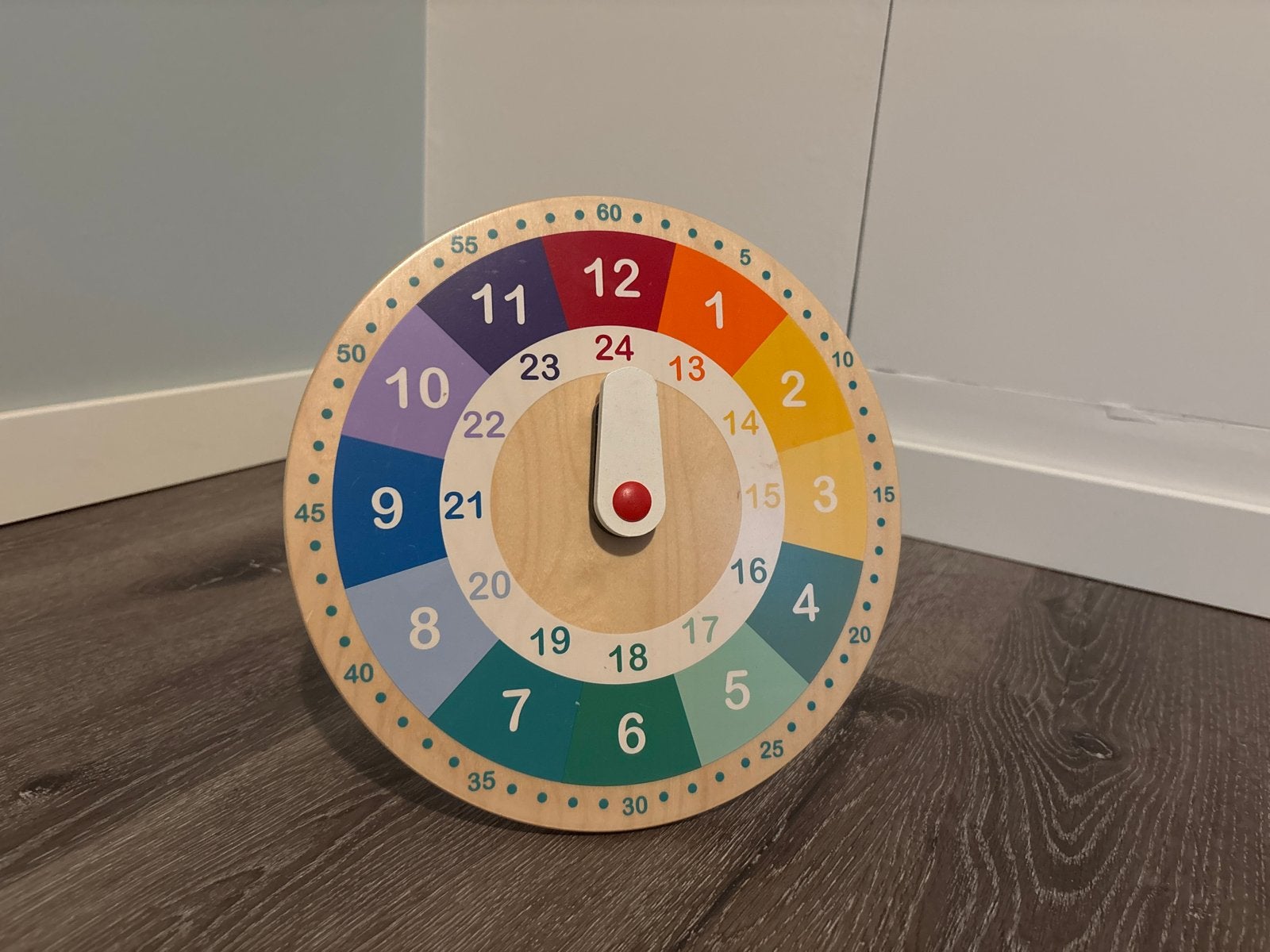 Houten leerklok voor kinderen - Tijd leren, Ophalen of Verzenden, Zo goed als nieuw, Rekenen
