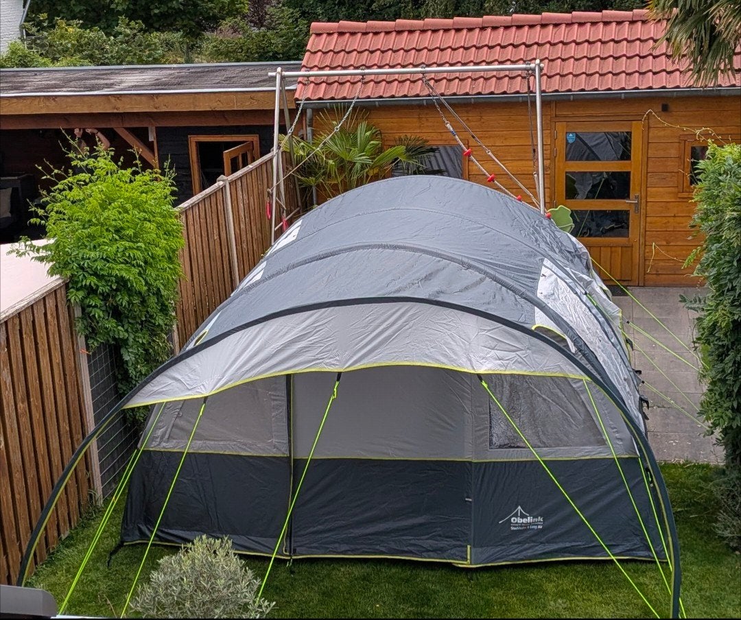 Obelink Stockholm 6 Easy Air – 6-persoons opblaasbare tent, Caravans en Kamperen, Tenten, Ophalen, Zo goed als nieuw, Tot en met 4