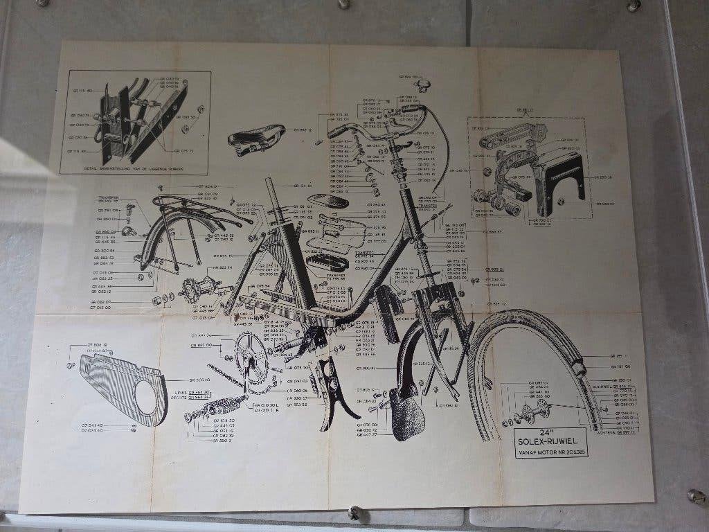 Solex, onderdelen exploded view, Fietsen en Brommers, Ophalen of Verzenden, Zo goed als nieuw