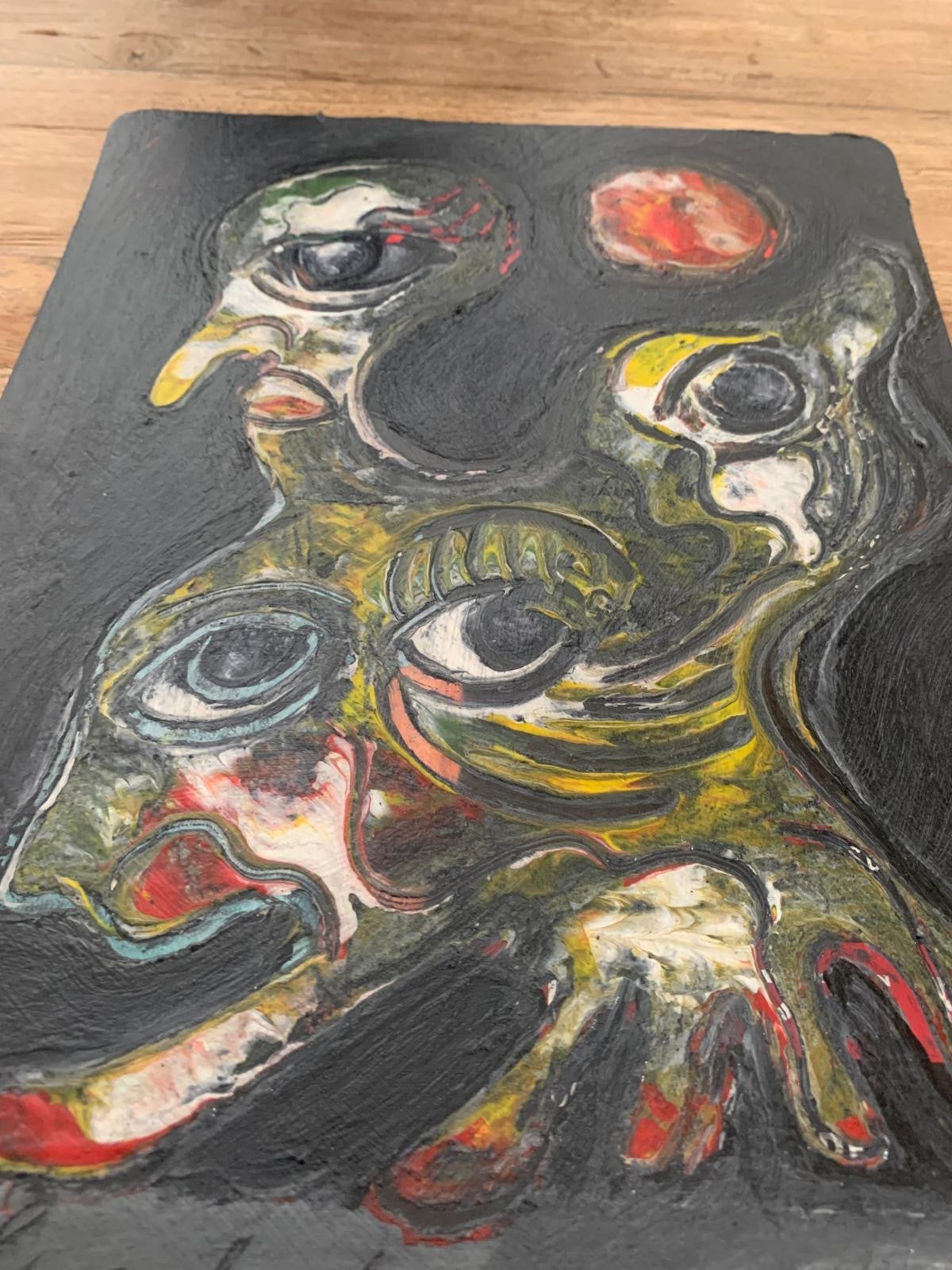 Olieverf Lucebert cobra, Antiek en Kunst, Kunst | Schilderijen | Abstract, Ophalen of Verzenden