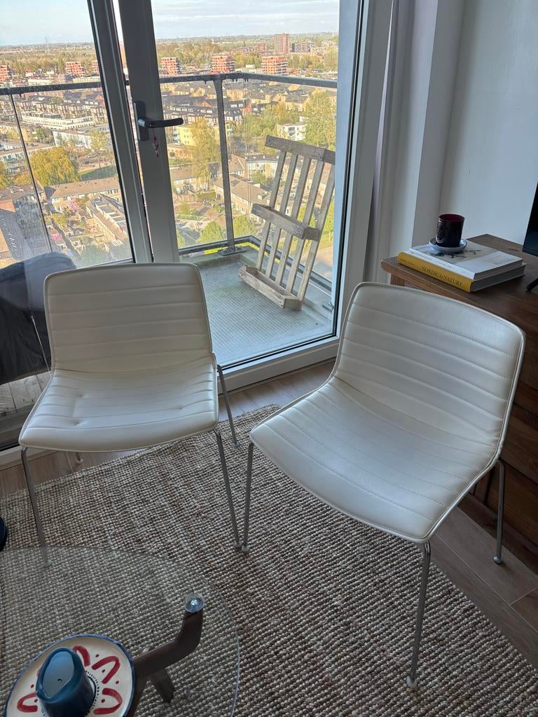 Arper Catifa 46 Design Stoelen - Set van 2, Ophalen, Gebruikt, Twee, Wit