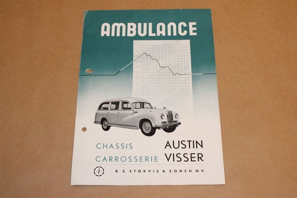 Zeldzame brochure - Ambulance Austin Visser - Ca 1950 !!, Boeken, Ophalen of Verzenden, Gelezen