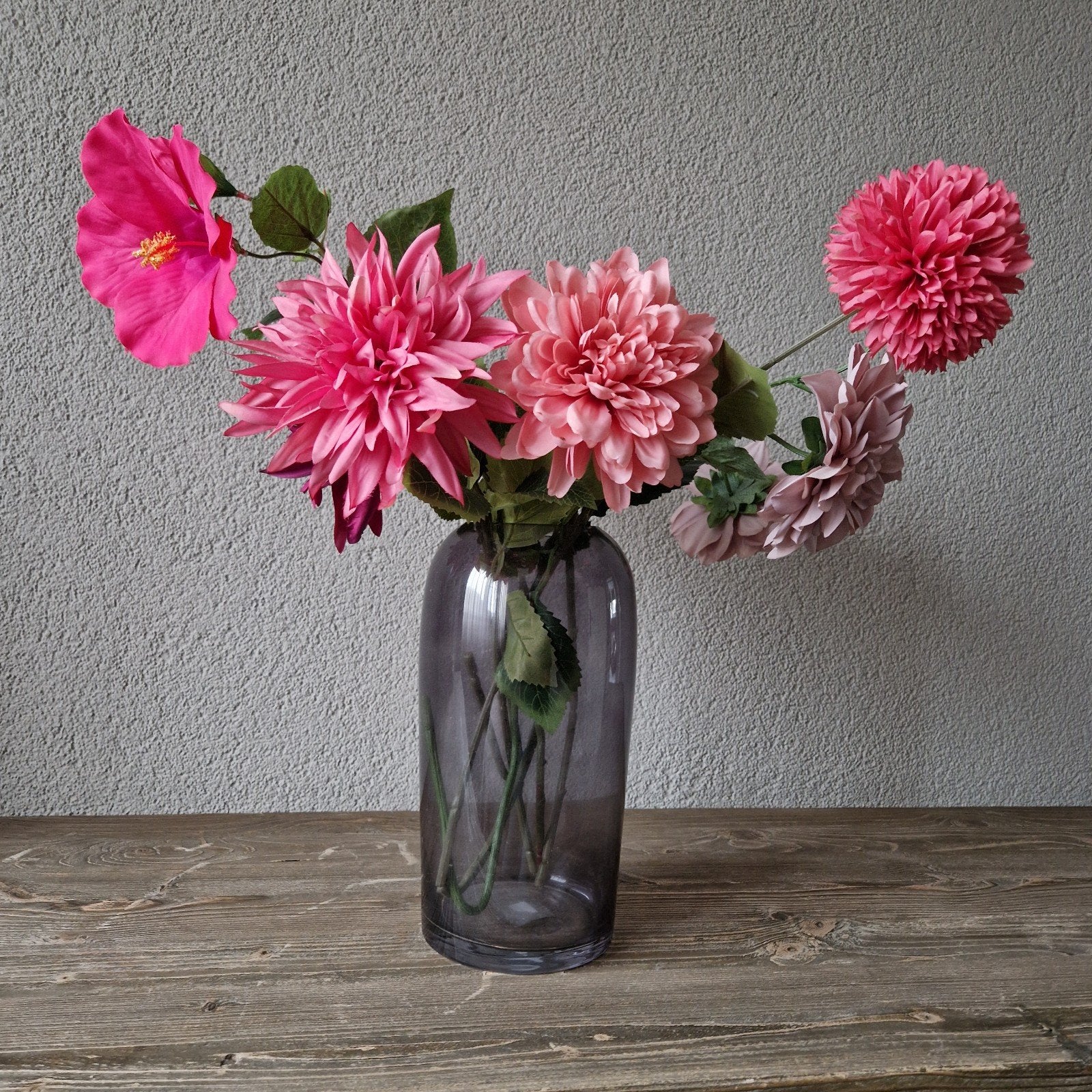 vaas met kunstbloemen/boeket, Huis en Inrichting, Woonaccessoires | Vazen, Ophalen