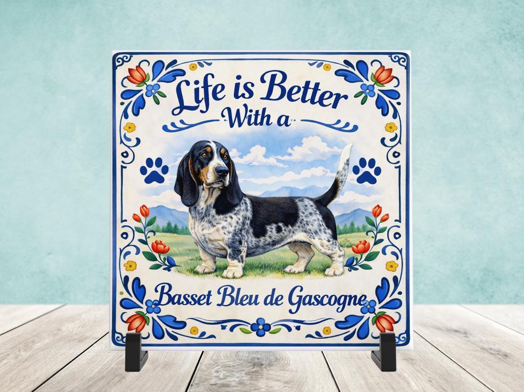 Life is Better With a Basset Blue de Gascogne - Tegel, Verzenden, Nieuw