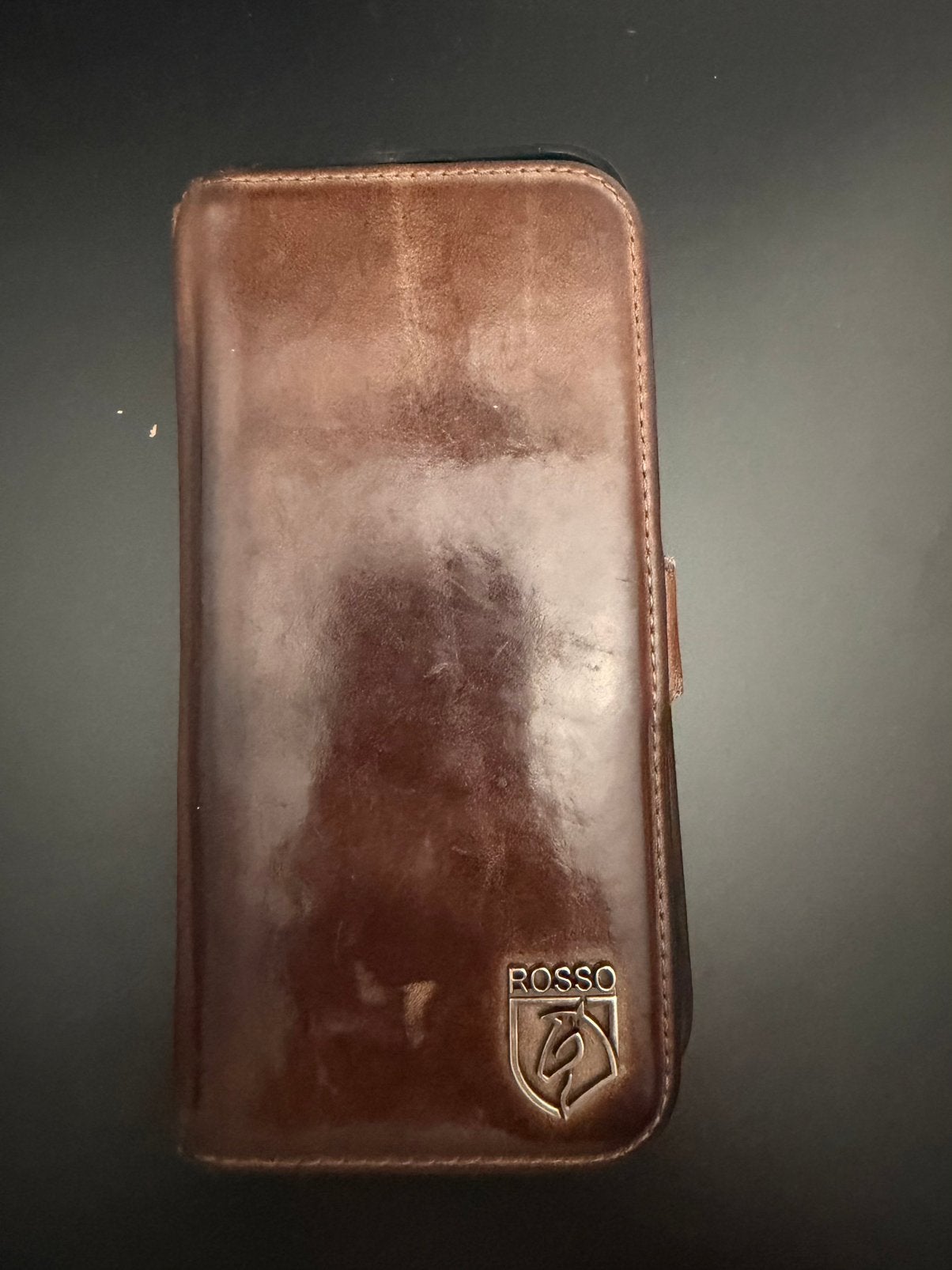 Rosso Leren iPhone 15 Pro Hoesje - Bruin, Pasjeshouder, Gebruikt, Overige merken, Bruin