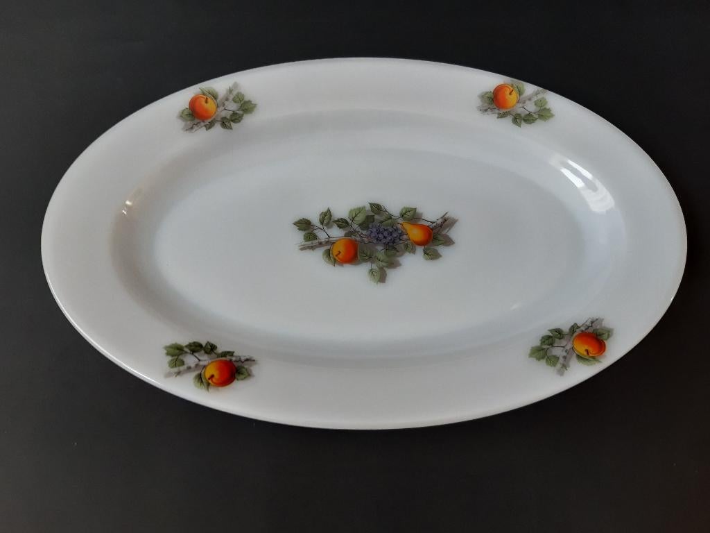 Acropal set Fruits de France Serveerschaal, Ophalen of Verzenden, Overige stijlen, Glas, Schaal of Schalen