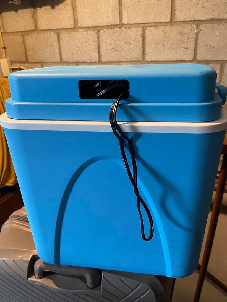Blauwe elektrische koelbox, Caravans en Kamperen, Ophalen, Gebruikt, Koelbox, Elektrisch