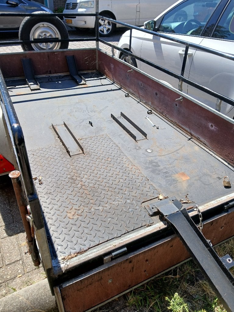 Aanhangwagen voor 2 brommers of motors, Ophalen, Gebruikt