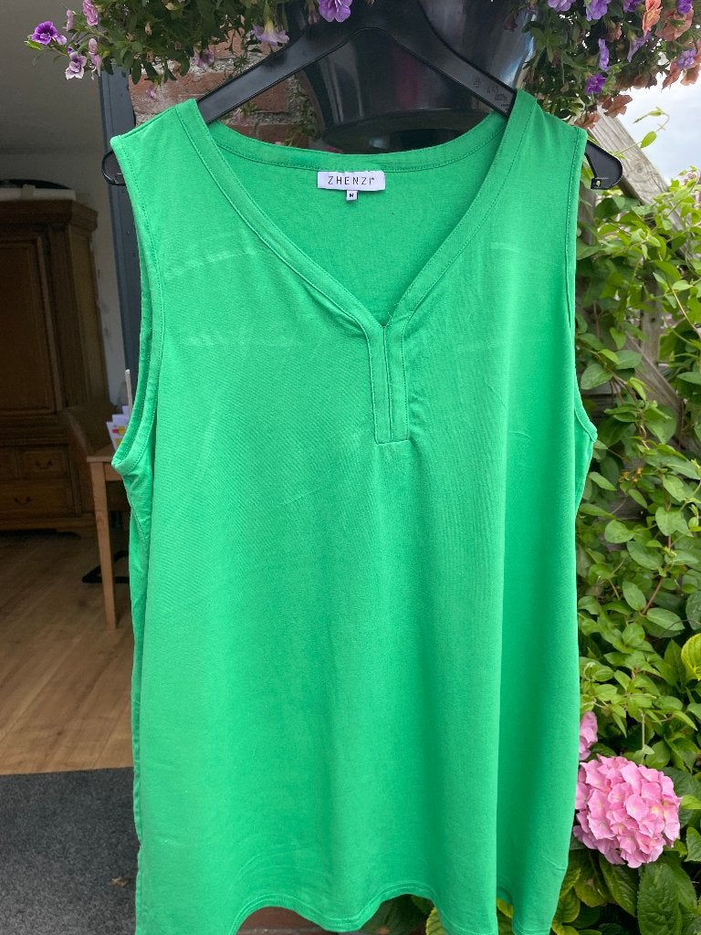 Zhenzi top mt 46, Kleding | Dames, Grote Maten, Zhenzi, Zo goed als nieuw, Groen, Shirt of Top