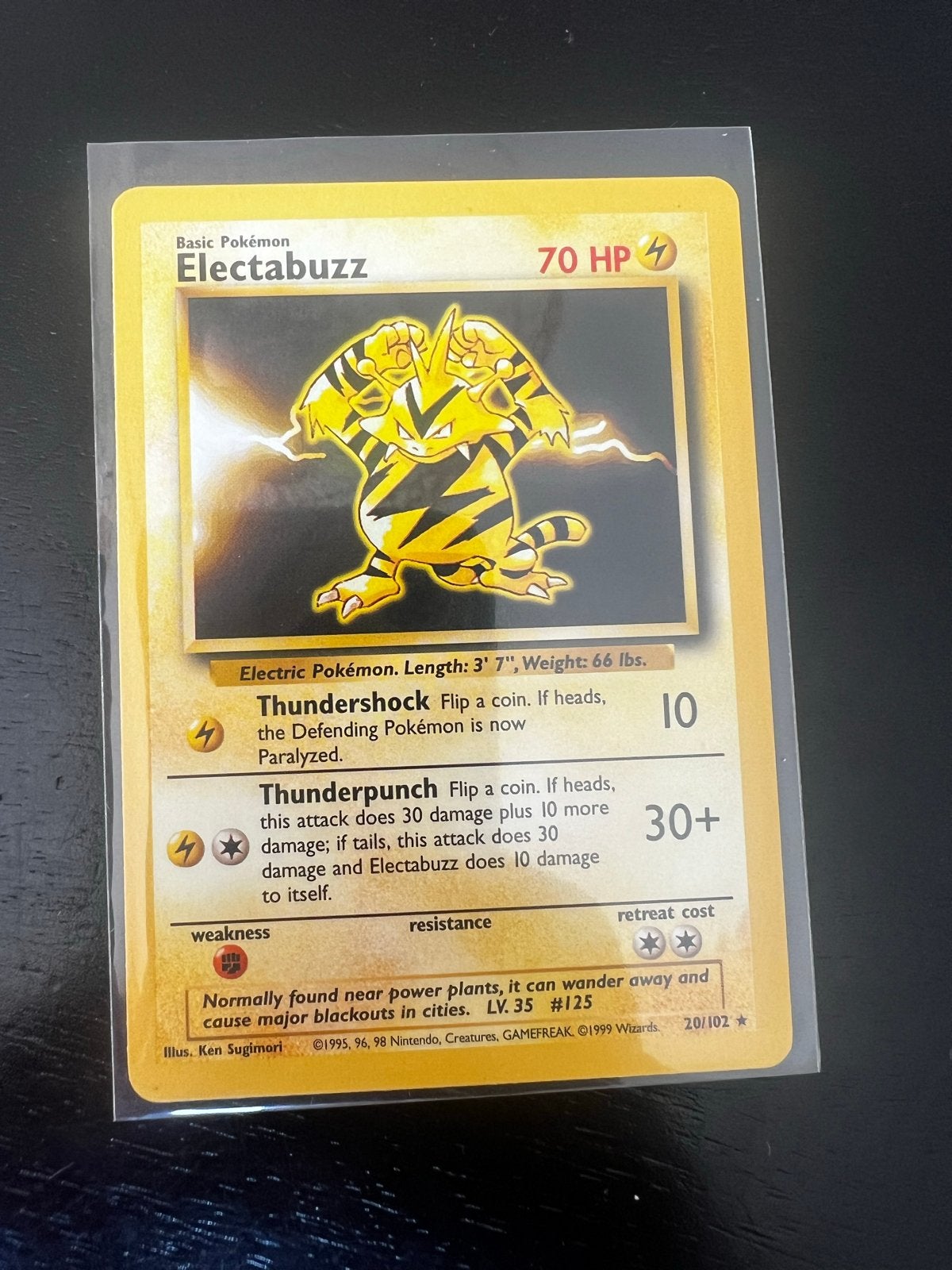 Electabuzz Pokémon kaart 20/102 (1999) - Base Set, Ophalen of Verzenden, Gebruikt, Losse kaart