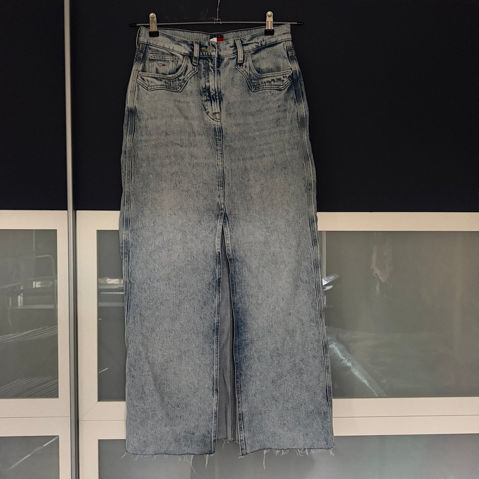 Tommy Jeans Claire Maxi Rok - Zo goed als nieuw, Kleding | Dames, Blauw, Ophalen of Verzenden, Zo goed als nieuw, Maat 36 (S)