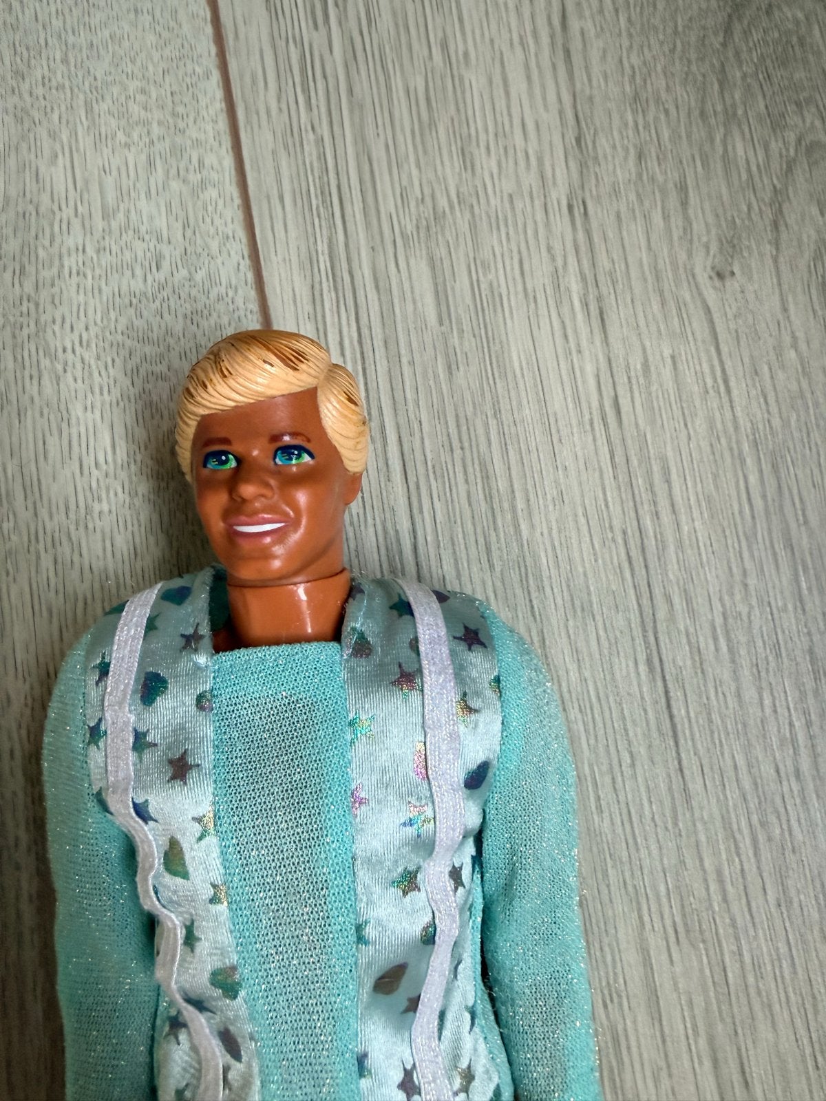 Vintage Ken pop - Barbie's vriend in blauwe outfit, Ophalen of Verzenden, Zo goed als nieuw, Barbie