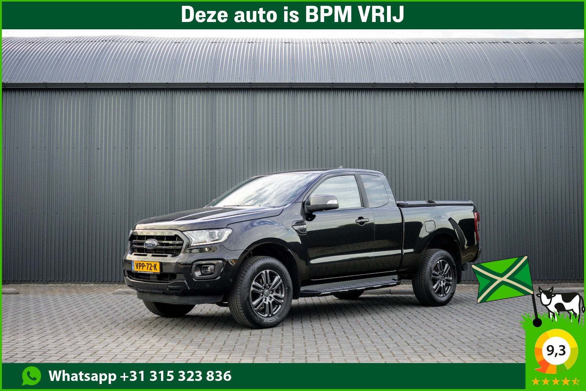 Ford Ranger 2.0 EcoBlue 4x4 | 213 PK | Automaat | LED | Came, Auto's, Automaat, Gebruikt, 4 cilinders, Zwart