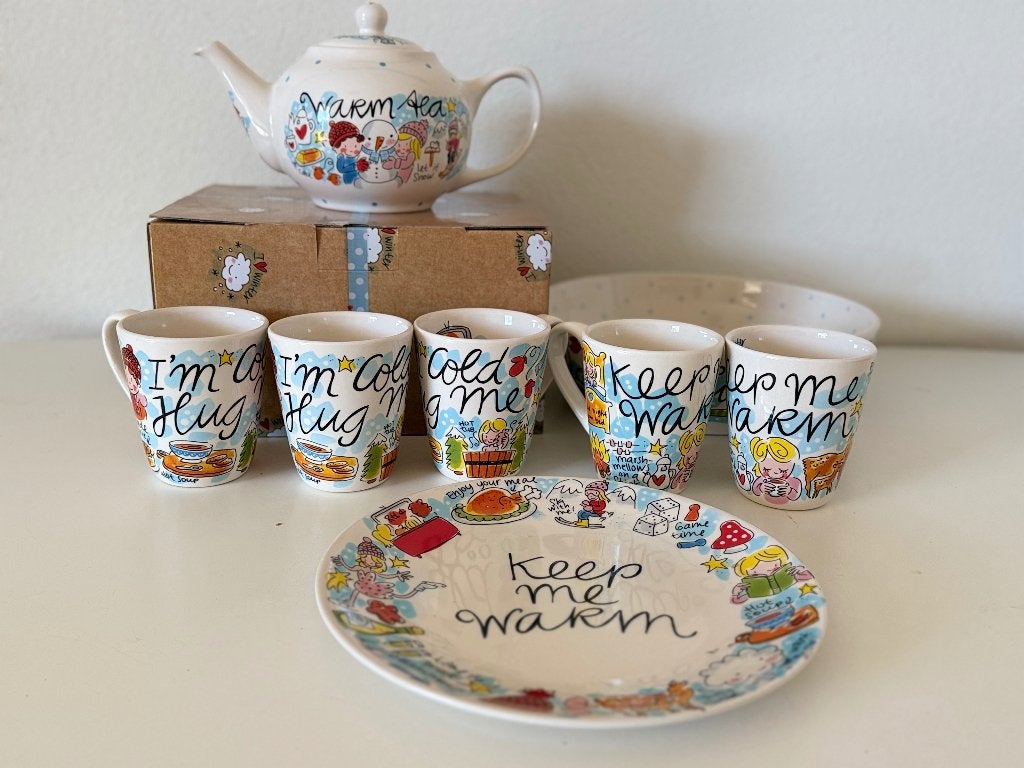 Blond Amsterdam serviesset Welcome Winter Keep me warm, Keramiek, Nieuw, Ophalen of Verzenden, Blond Amsterdam