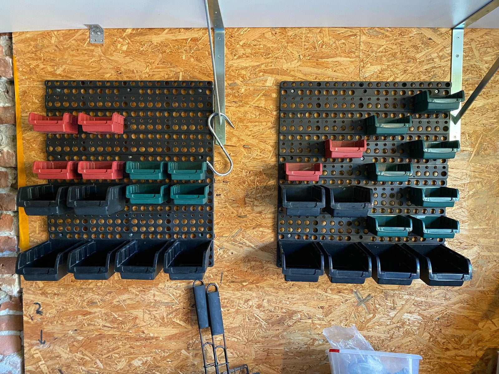 Gereedschapswand met bakjes - voor garage of werkplaats, Ophalen of Verzenden, Gebruikt