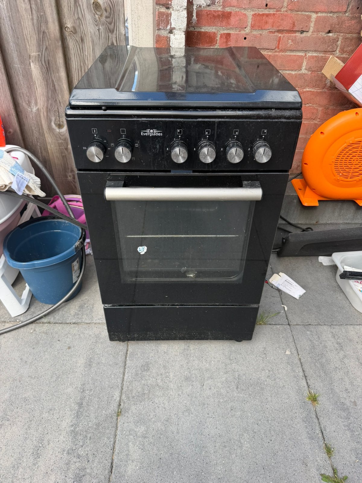 Gasfornhuis / combi, Ophalen, 4 kookzones, Zo goed als nieuw, Gas