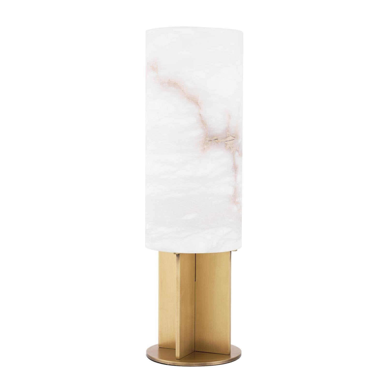 Eichholtz tafellamp in onyx en goudkleurig metaal - Nieuw, Ophalen, Nieuw, E27 (groot), Minder dan 100 cm