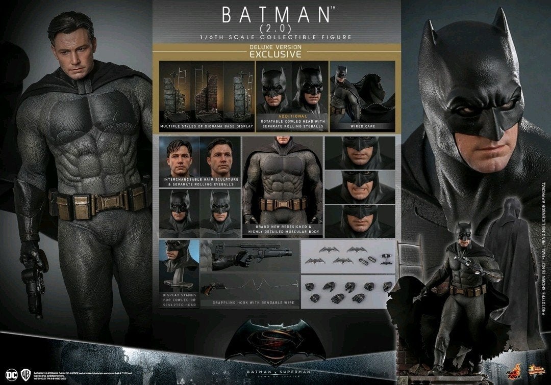 Hot Toys MMS732 1/6 Batman (2.0) (Deluxe Version), Verzamelen, Ophalen of Verzenden, Zo goed als nieuw