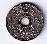 10  cent  1936  Frankrijk. km. 866 a  ( 0,40 euro ), Ophalen of Verzenden, Frankrijk, Losse munt