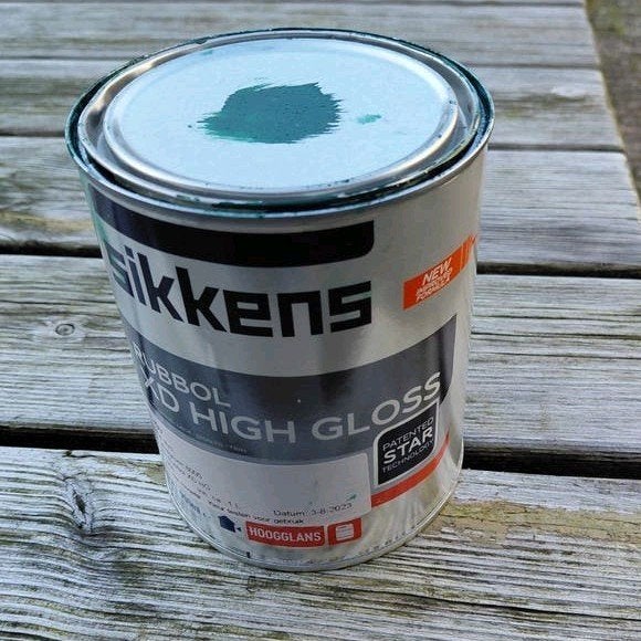 Sikkens Rubbol XD High Gloss mos groen buitenlak RAL 6005, Nieuw, Ophalen of Verzenden, Lak, Minder dan 5 liter