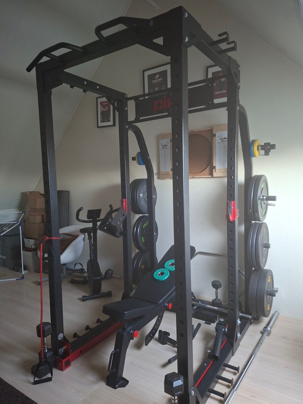 Power cage ,bumper pates, halterstang en deadlift platen, Ophalen of Verzenden, Rechthoekig, 150 tot 200 cm