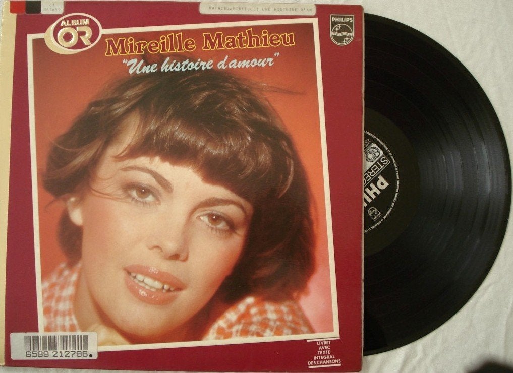 Mireille Mathieu - Une histoire d'amour, LP, Gebruikt, Ophalen of Verzenden, Gatefold hoes